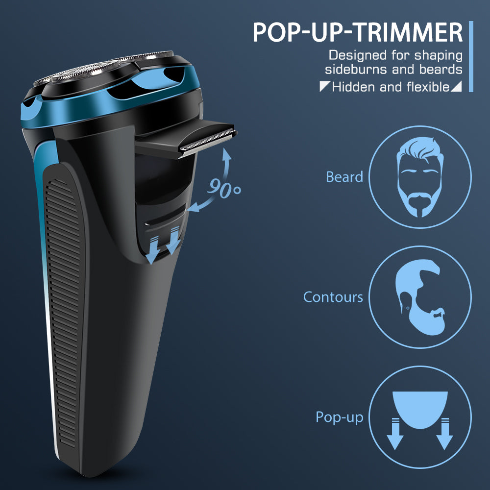 Amurhey FK375S Men's Shaver Pro: Wet and dry shave including FREE storage box & 3 replacement blades
